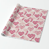 "Romantisches Herz-Geschenkpapier Geschenkpapier (Ungerollt)