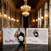 Romantisches Herz-Hochzeitsfoto Dankeskarte