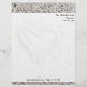 Romantisches Herz im Sand mit Rücksendeadresse Briefkopf (Vorderseite)