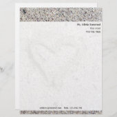 Romantisches Herz im Sand mit Rücksendeadresse Briefkopf (Vorne/Hinten)