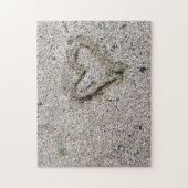 Romantisches Herz in der Sand-Foto-Herausforderung Puzzle (Vertikal)
