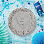Romantisches Herz in Sand Foto - jeder Text Pappteller (Party)