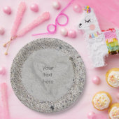 Romantisches Herz in Sand Foto - jeder Text Pappteller (Party)