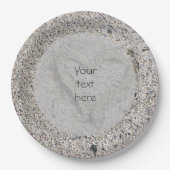 Romantisches Herz in Sand Foto - jeder Text Pappteller (Vorderseite)