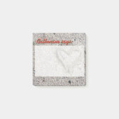 Romantisches Herz in Sand mit eigenem Text Post-it Klebezettel (Vorderseite)