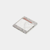 Romantisches Herz in Sand mit eigenem Text Post-it Klebezettel (angewinkelt)