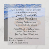 Romantisches Herz in Sandstrand Hochzeit Einladung (Vorne/Hinten)