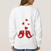 Romantisches Herz ist meine Valentine Love Birds Sweatshirt (Rückseite)