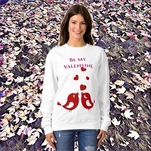 Romantisches Herz ist meine Valentine Love Birds Sweatshirt