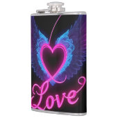 Romantisches Herz Liebe Flügel Papiertassen Flachmann (Links)