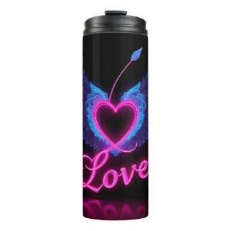 Romantisches Herz Liebe Flügel Papiertassen Thermosbecher