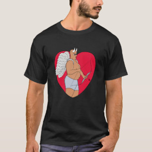 Romantisches Herz mit einem ungewöhnlichen Kupid T-Shirt