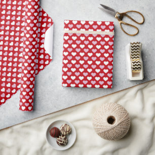 Romantisches Herz Muster-Papier Geschenkpapier
