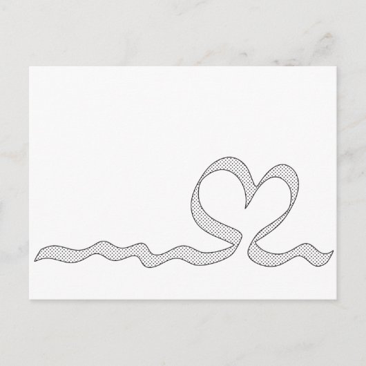 Romantisches Herz Postkarte (Vorderseite)