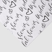 Romantisches Herz Rings Black Pattern Brautparty Seidenpapier (Detail)