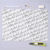 Romantisches Herz Rings Black Pattern Brautparty Seidenpapier (Handwerk)