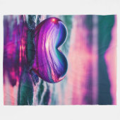 "Romantisches Herz schwimmt auf Wasser" Fleecedecke (Vorderseite (Horizontal))