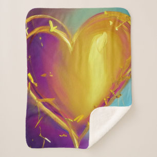 Romantisches Herz Sherpa Blanket Sherpadecke