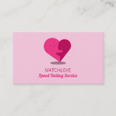 Romantisches Herz, Speed Verabred Event Organisato Visitenkarte (Vorderseite)