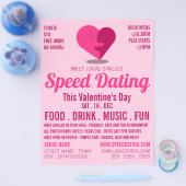 Romantisches Herz, Speed Verabredet Event-Werbung Flyer (Einzeln)