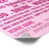 Romantisches Herz, Speed Verabredet Event-Werbung Poster (Ecke)