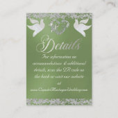 Romantisches Herz, Taube und Glitzer, QR-Code - Se Begleitkarte (Vorderseite)