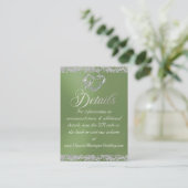 Romantisches Herz und Glitzer, QR-Code auf der Bil Begleitkarte (Stehend Vorderseite)