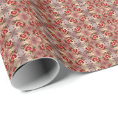 Romantisches Herz und Rose Design Geschenkpapier (Rolleneckpunkt)