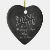 Romantisches Herz Vielen Dank auf Chalkboard Keramik Ornament (Rechts)