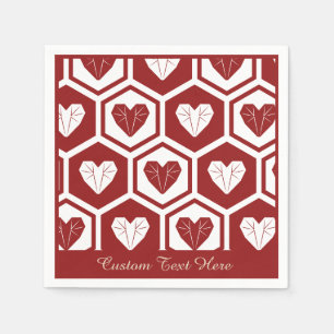 Romantisches Herz White Diamond Herz personalisier Serviette