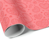 Romantisches Herz-Wrap-Papier Geschenkpapier (Rolleneckpunkt)