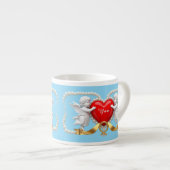 Romantisches Herzdesign Espressotasse (Vorderseite Rechts)
