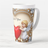 Romantisches Herzdesign Milchtasse (Rechte Ecke)