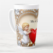 Romantisches Herzdesign Milchtasse (Linke Ecke)