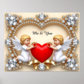 Romantisches Herzdesign Poster (Vorne)