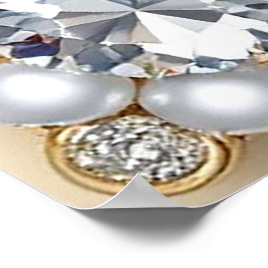 Romantisches Herzdesign Poster (Ecke)