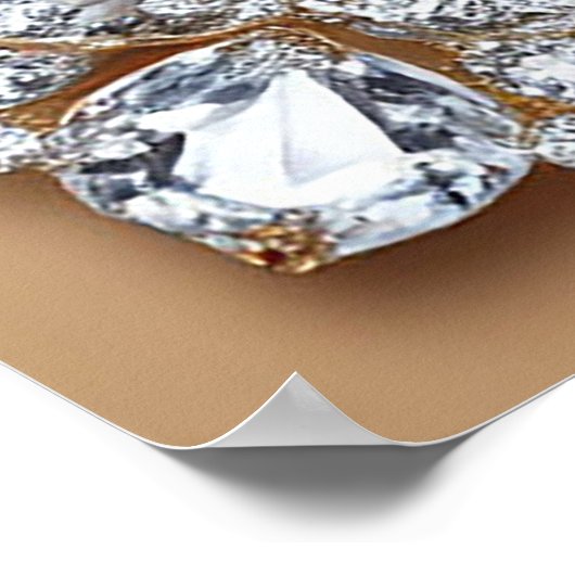 Romantisches Herzdesign Poster (Ecke)