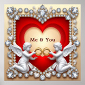 Romantisches Herzdesign Poster (Vorne)