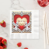 Romantisches Herzdesign Serviette (Beispiel)