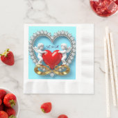 Romantisches Herzdesign Serviette (Beispiel)