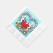 Romantisches Herzdesign Serviette (Ecke)