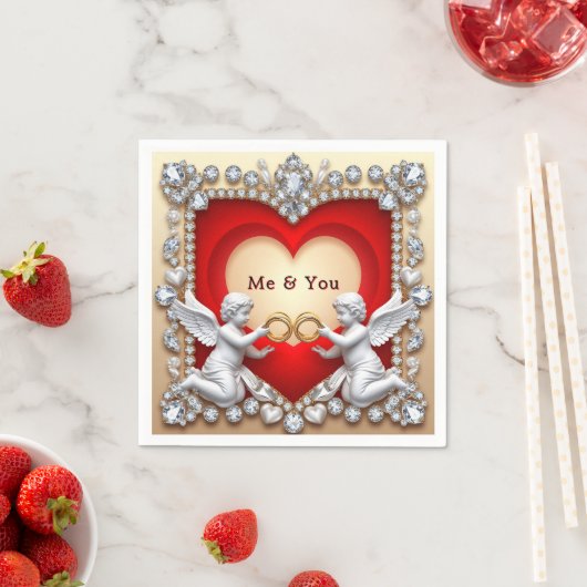 Romantisches Herzdesign Serviette (Beispiel)