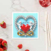 Romantisches Herzdesign Serviette (Beispiel)