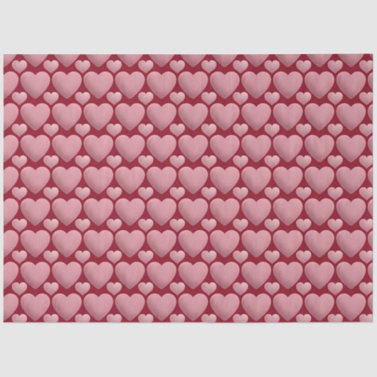 Romantisches Herzinfarktpapier Seidenpapier (Vorderseite)