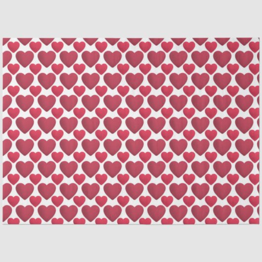 Romantisches Herzinfarktpapier Seidenpapier (Vorderseite)