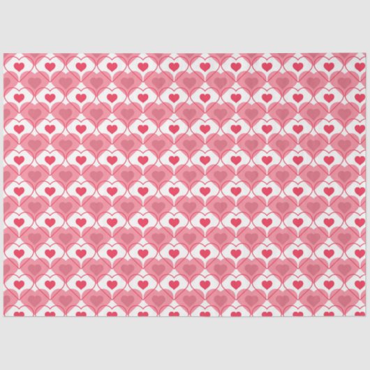 Romantisches Herzinfarktpapier Seidenpapier (Vorderseite)