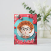 Romantisches Herzkreislauf Postkarte (Stehend Vorderseite)