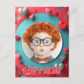 Romantisches Herzkreislauf Postkarte (Vorderseite)