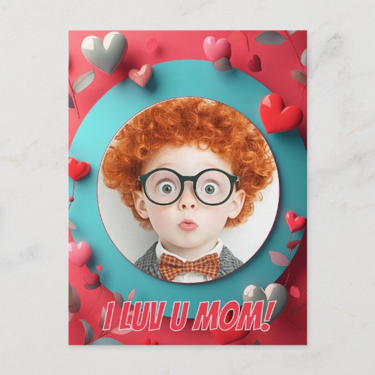 Romantisches Herzkreislauf Postkarte (Vorderseite)