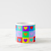 Romantisches Herzmuster Espressotasse (Vorderseite)